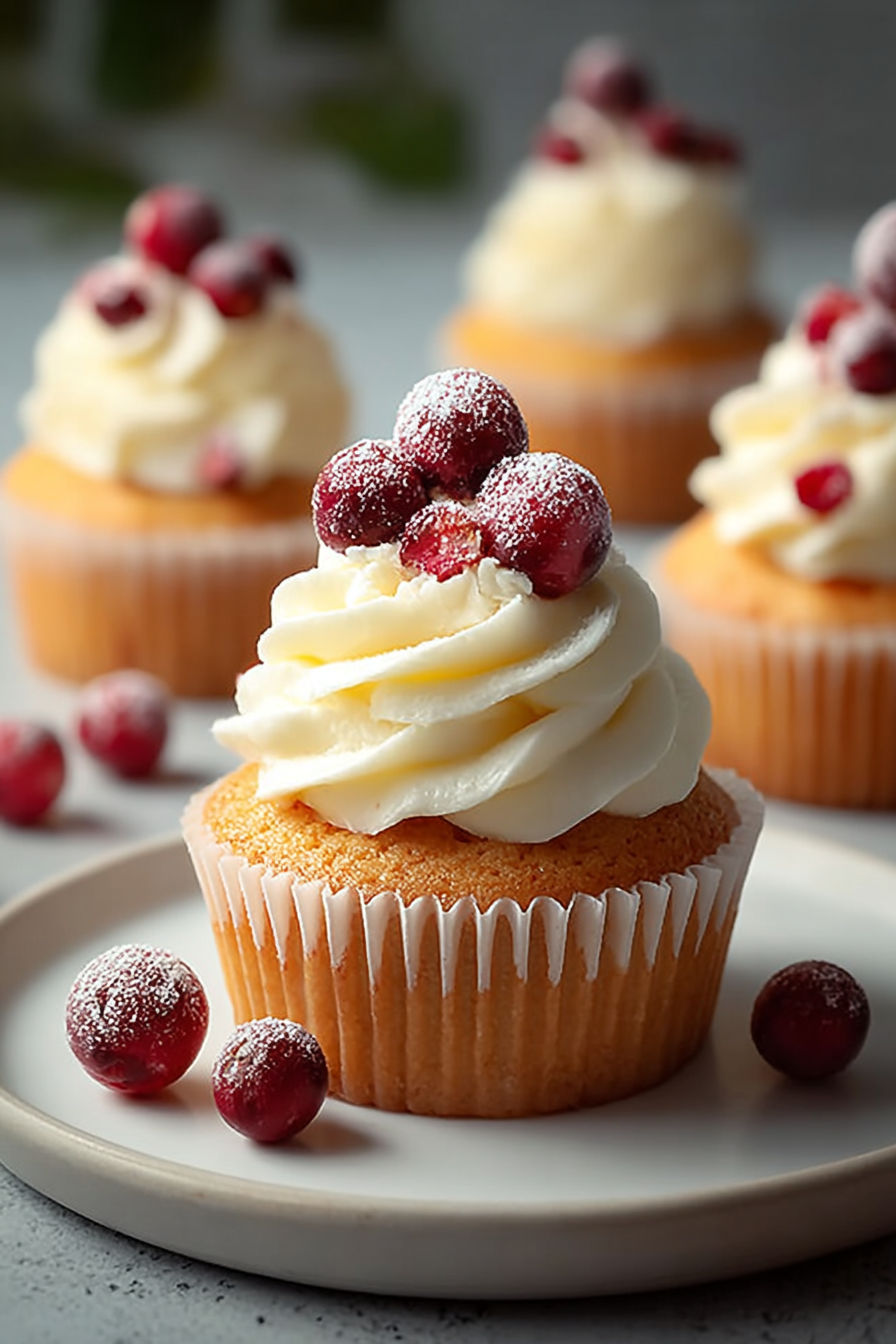 Easy Cranberry Bliss Cupcakes