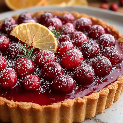 Easy Cranberry Orange Curd Tart