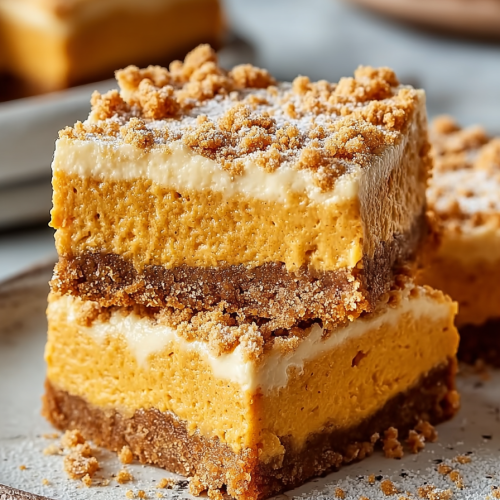 Easy Creamy Pumpkin Cheesecake Bars