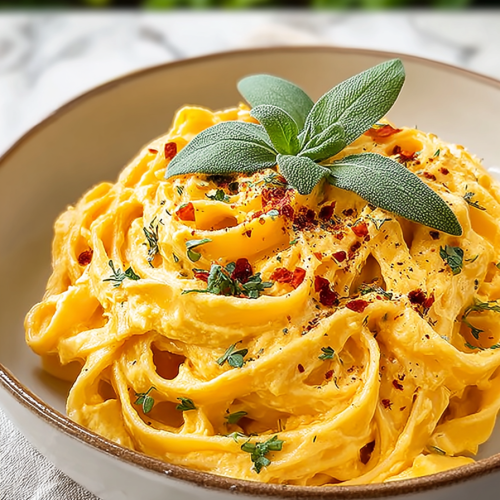 Easy Creamy Pumpkin Fettuccine