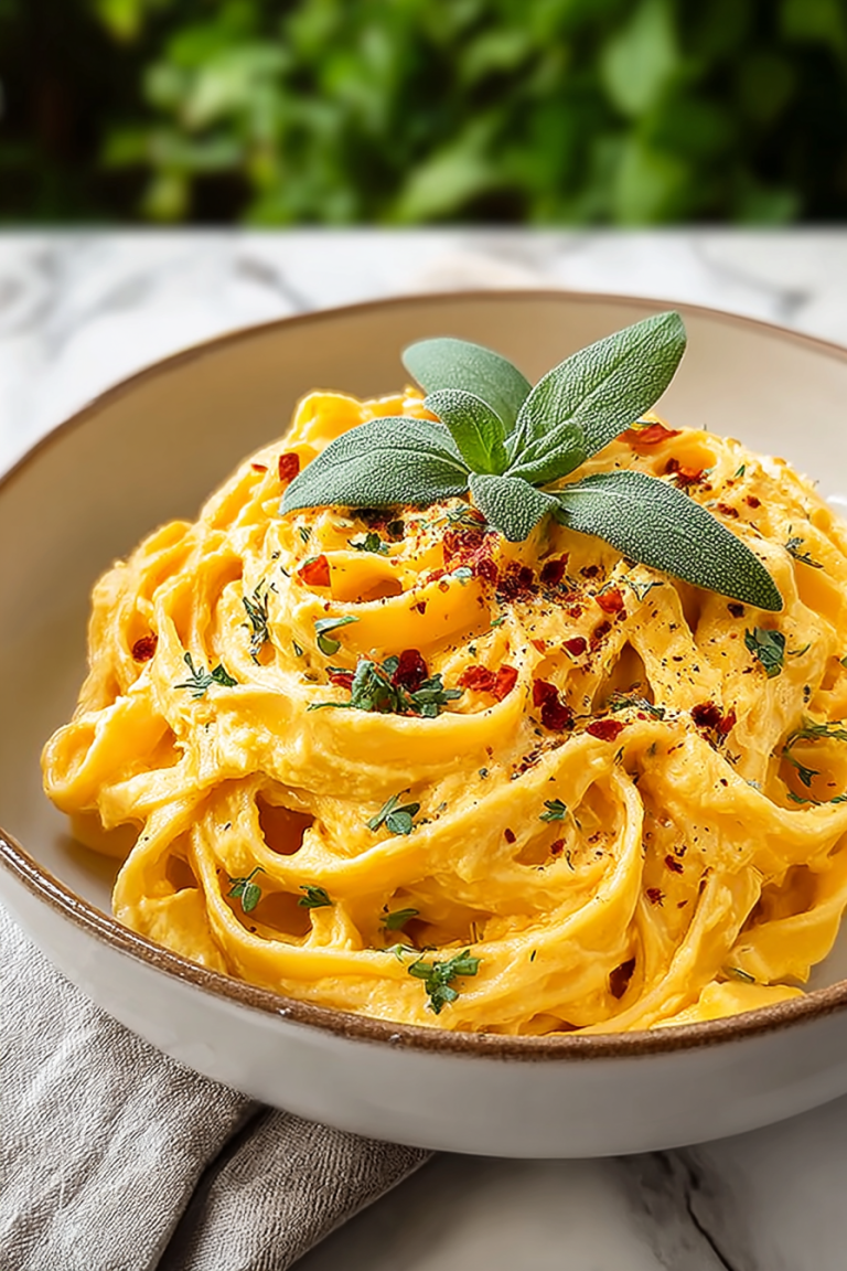 Easy Creamy Pumpkin Fettuccine