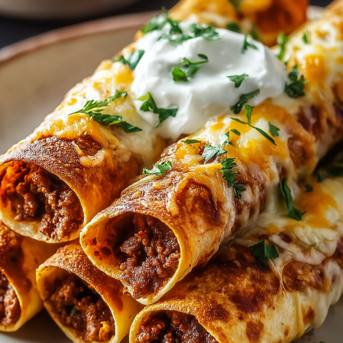 Easy Crispy Cheesy Beef Taquitos