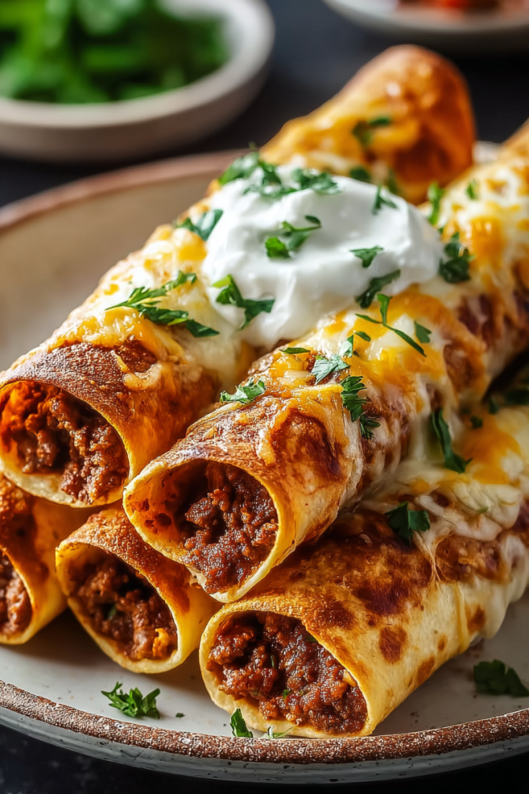 Easy Crispy Cheesy Beef Taquitos