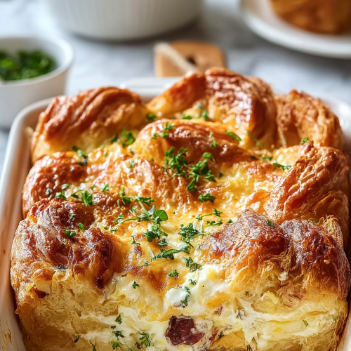 Easy Croissant Breakfast Strata