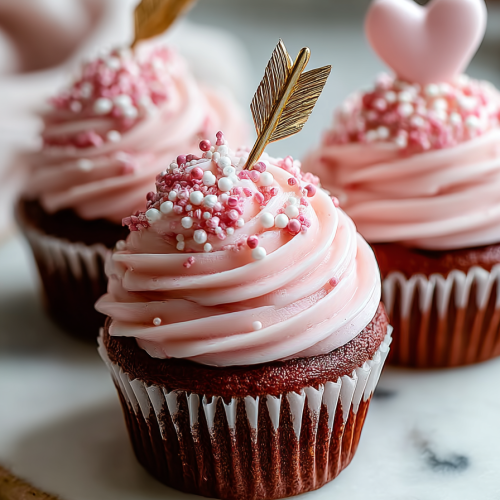Easy Cupid's Arrow Cupcakes