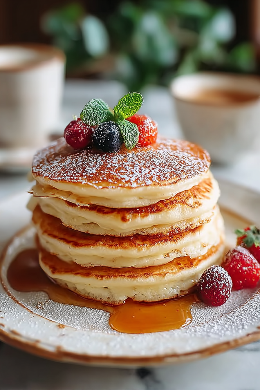 Easy Fluffy Almond Pancakes