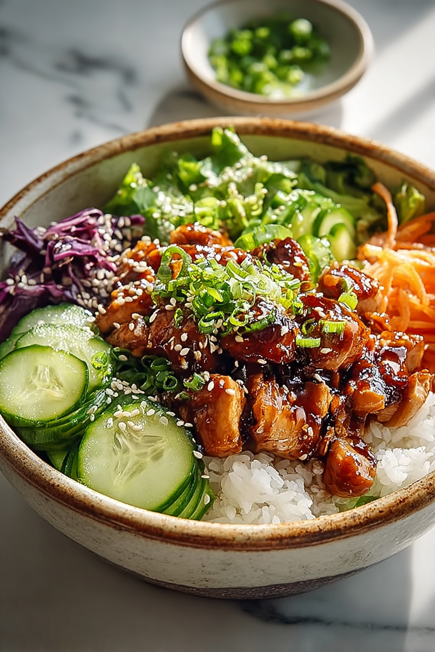 Easy Korean BBQ Chicken Bowls