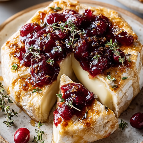 Easy Maple Cranberry Brie