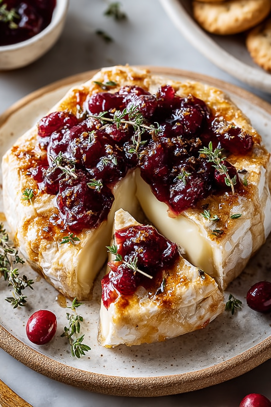 Easy Maple Cranberry Brie