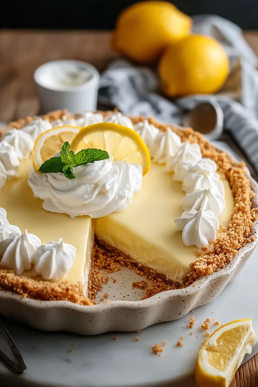 Easy No Bake Lemon Pie