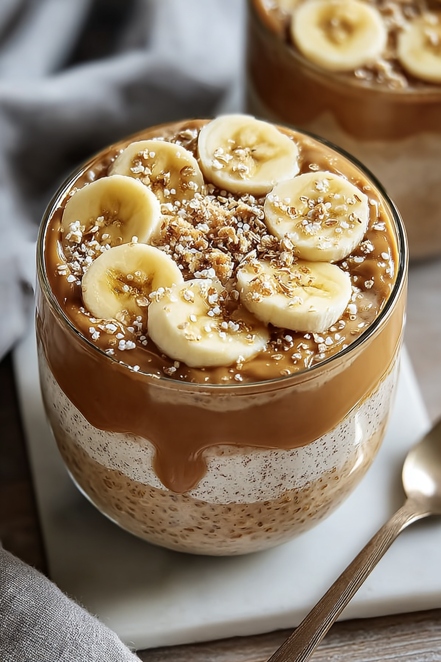 Easy Peanut Butter Banana Overnight Oats