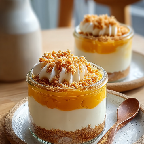 Easy Pumpkin Cheesecake Jars