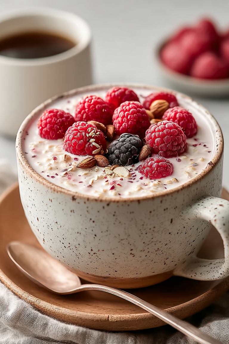 Easy Raspberry Overnight Oats