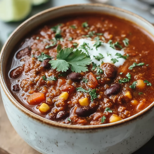 Easy Slow Cooker Vegetarian Chili