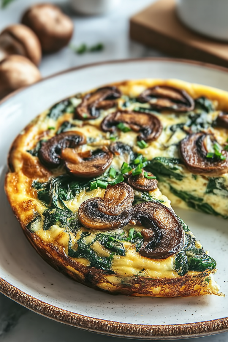 Easy Spinach Mushroom Frittata