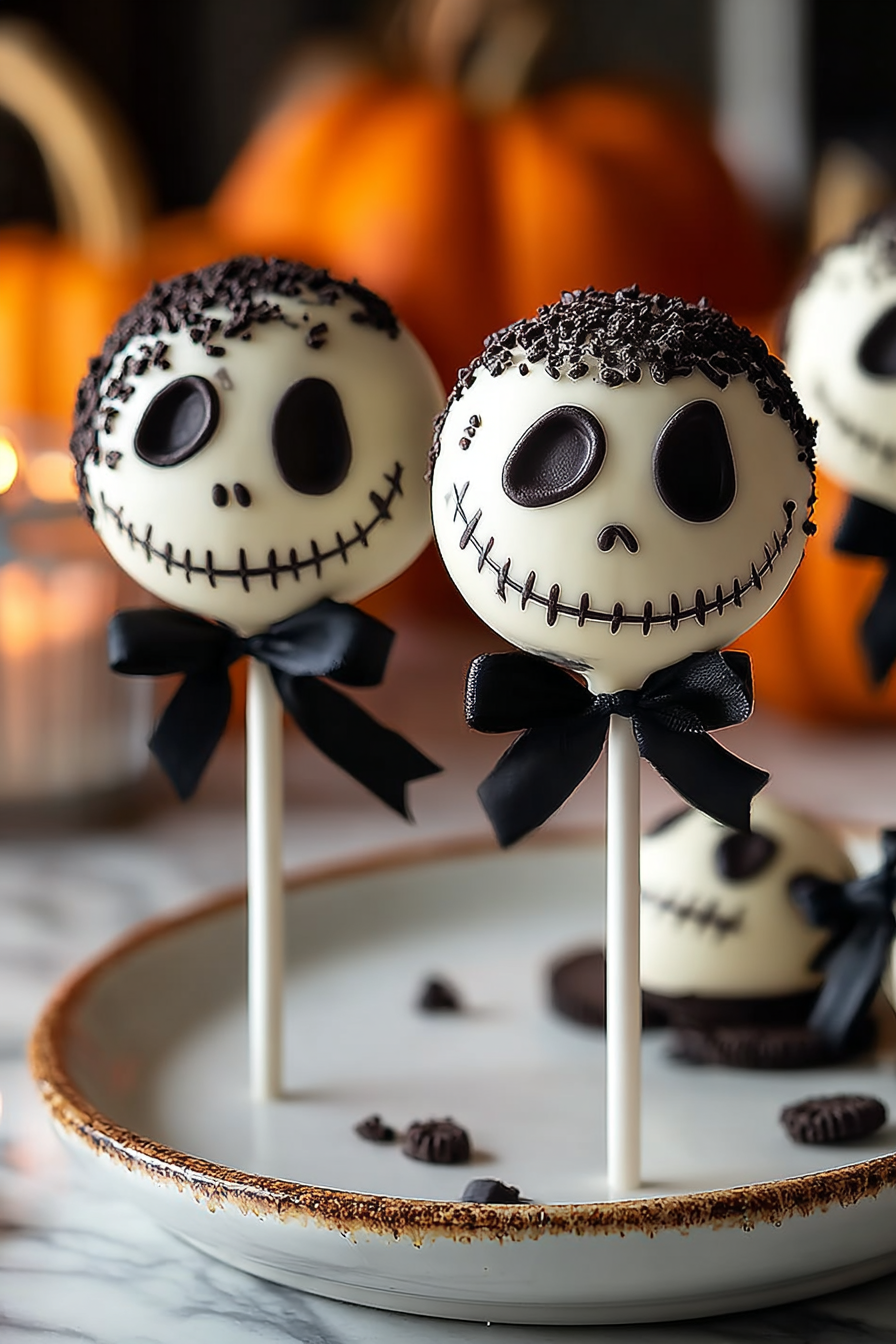 Easy Spooky Jack Oreo Pops