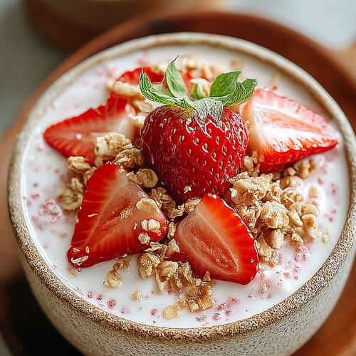 Easy Strawberry Cheesecake Overnight Oats