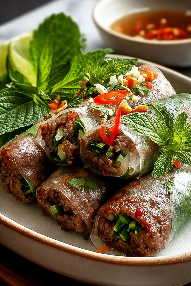 Easy Thai Basil Beef Rolls