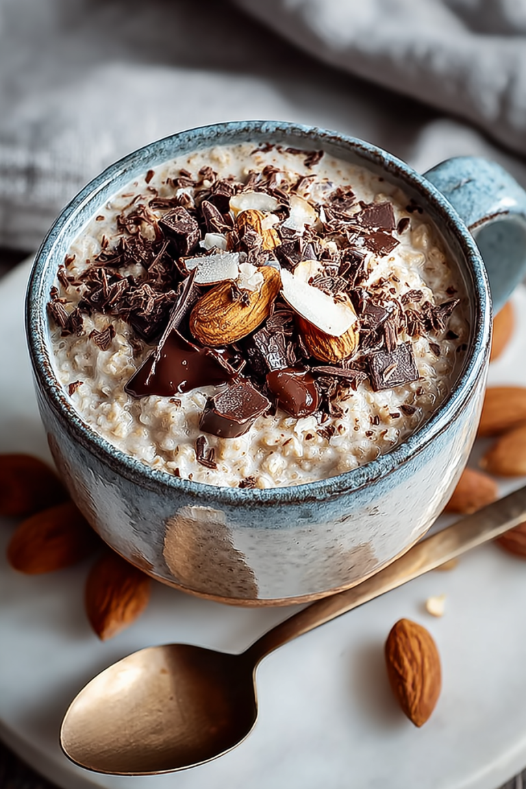 Easy Vegan Almond Joy Overnight Oats