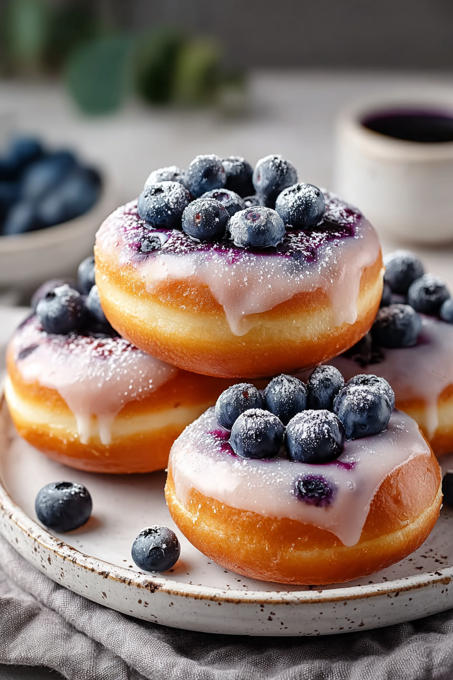 Easy Vegan Blueberry Donuts