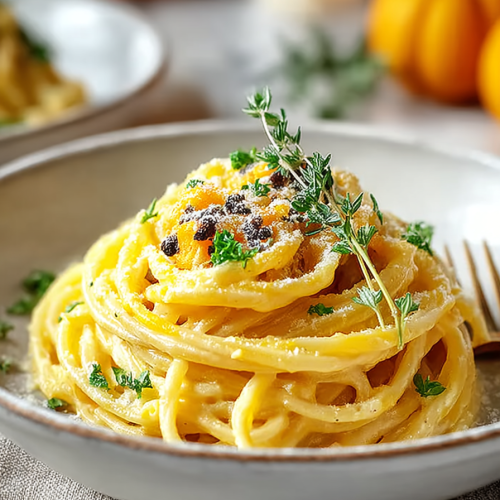 Pumpkin Alfredo Pasta Bowls