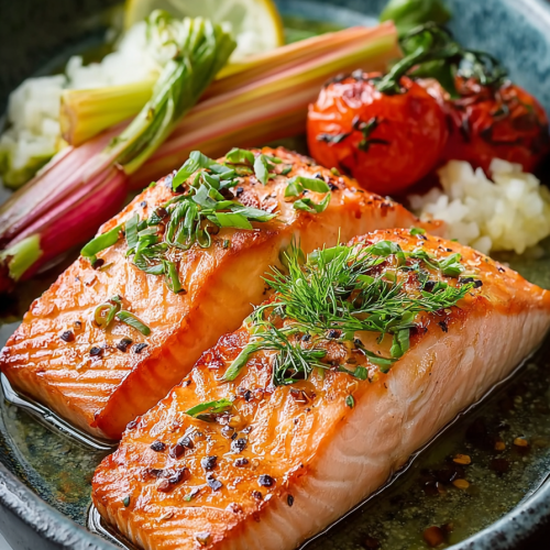 Quick and Easy Rhubarb Salmon