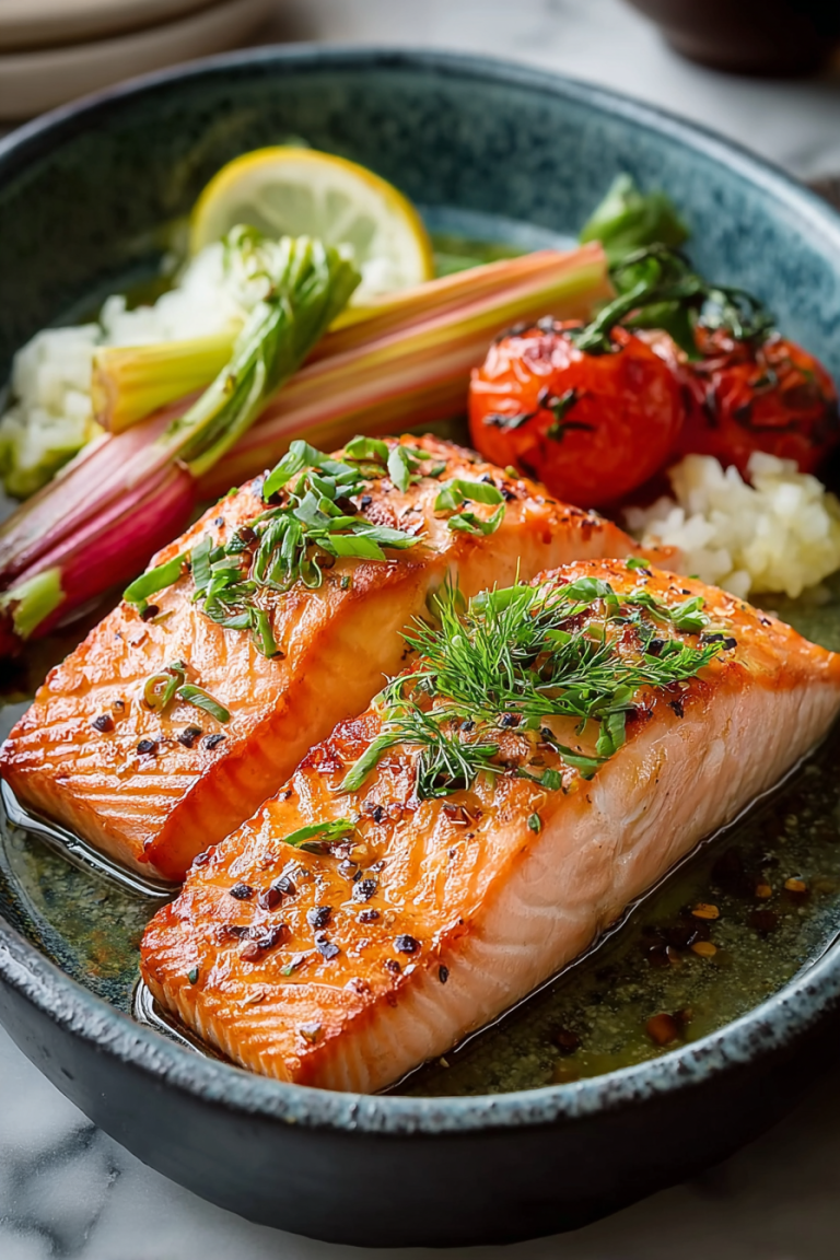 Quick and Easy Rhubarb Salmon