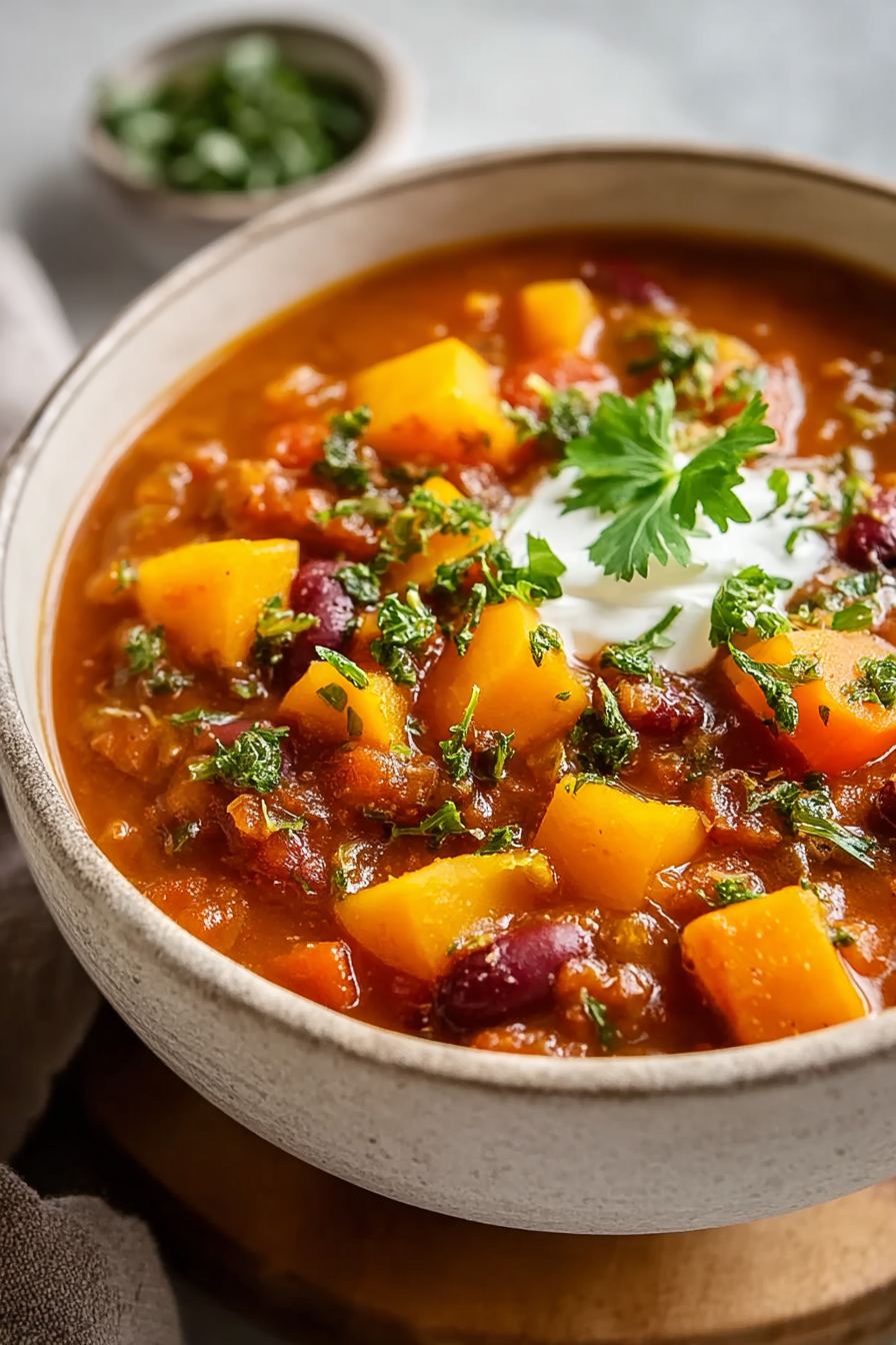 Simple Delicious Butternut Squash Chili