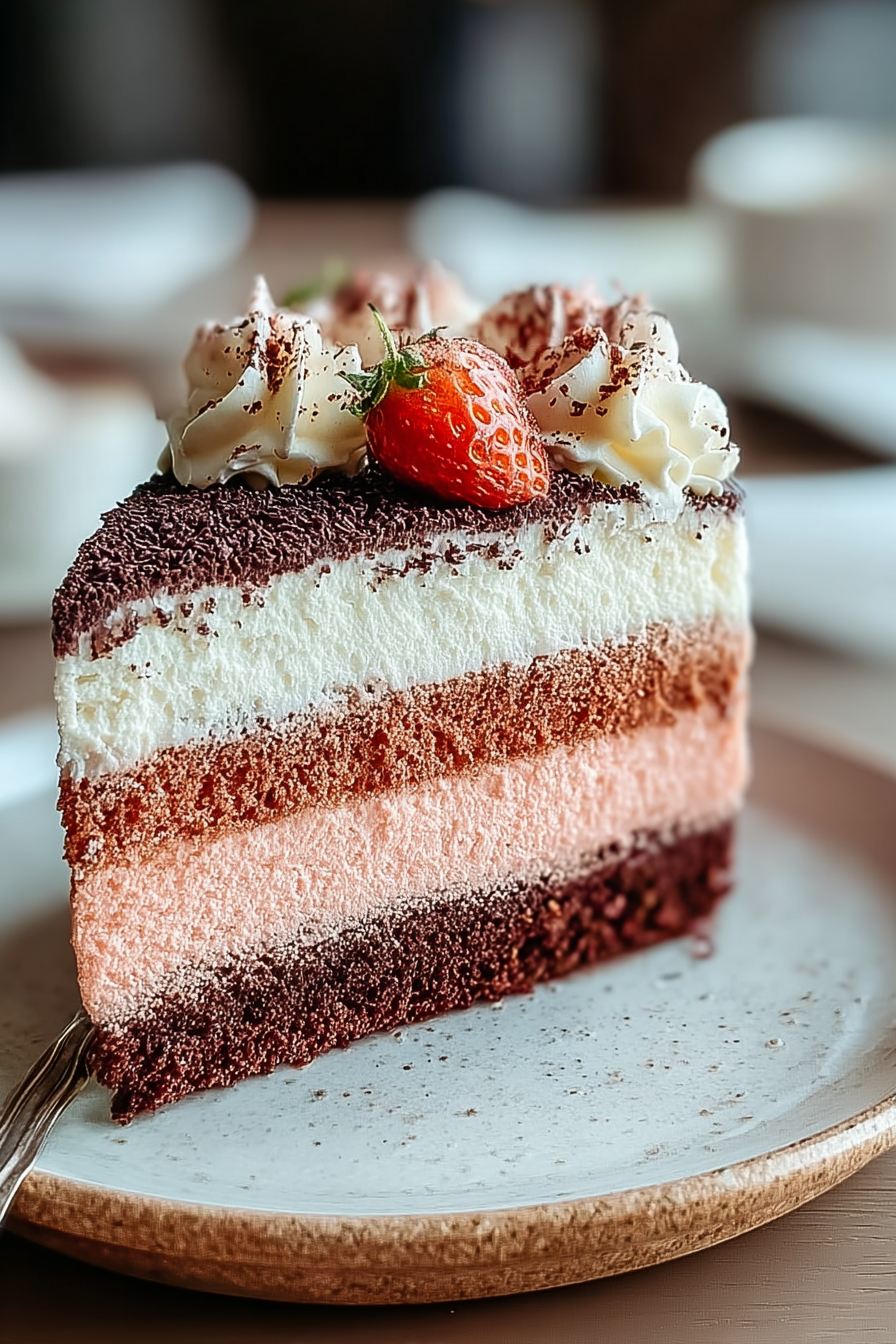 Simply Delicious Neapolitan Layer Cake