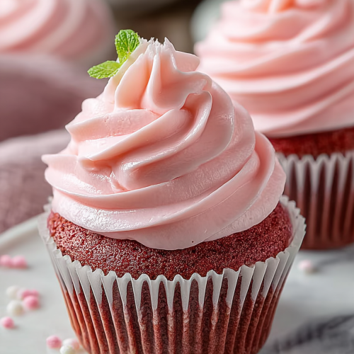Simply Delicious Pink Velvet Cupcakes