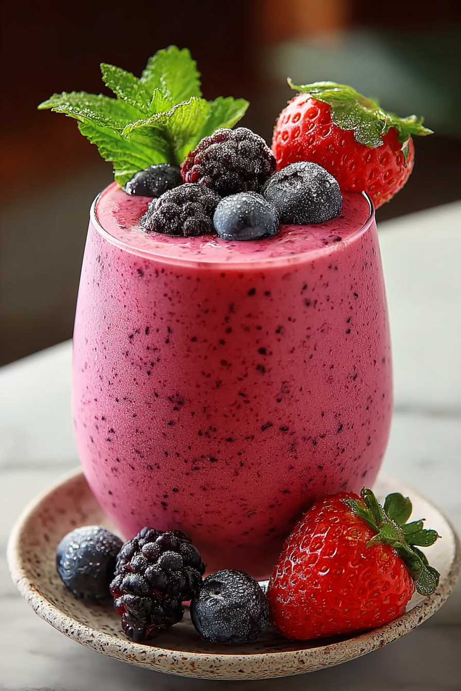 Super Easy Mixed Berry Smoothie