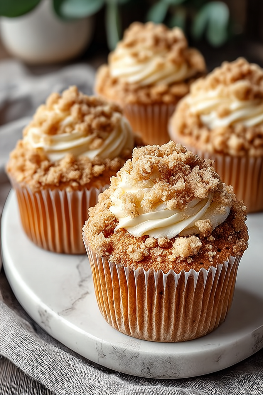 Sweet Apple Crumble Cupcake Delights