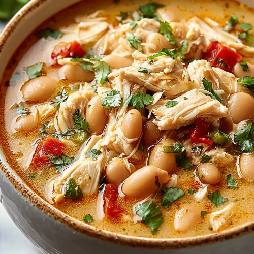 Creamy Chipotle White Chicken Chili