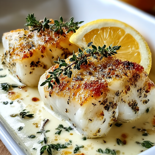 Creamy Lemon Coconut Baked Cod