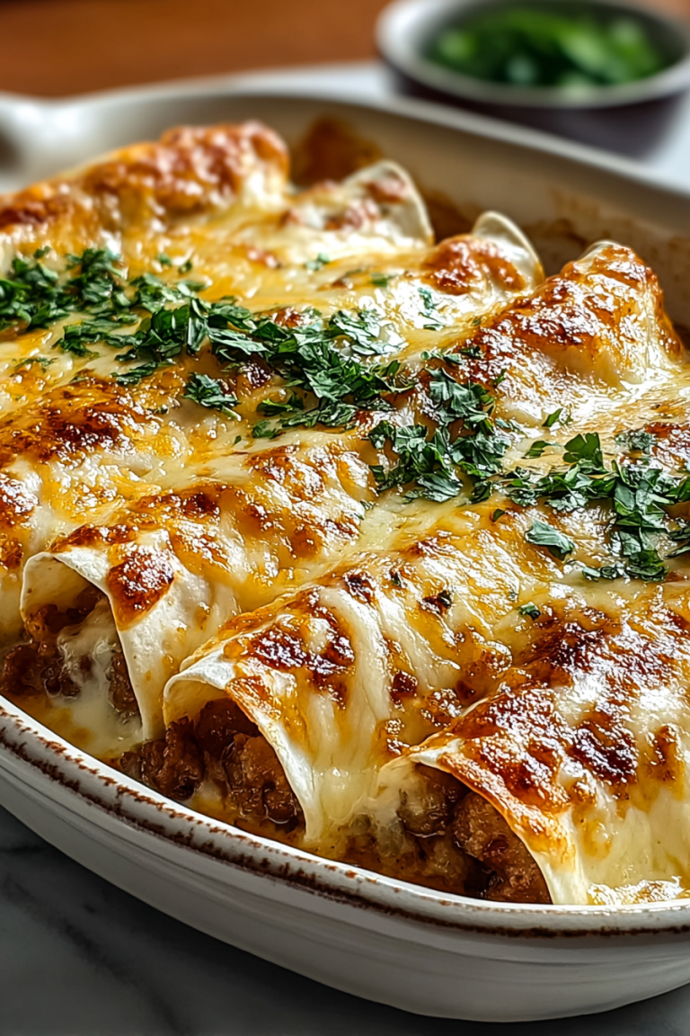 Delicious Sausage Gravy Enchiladas