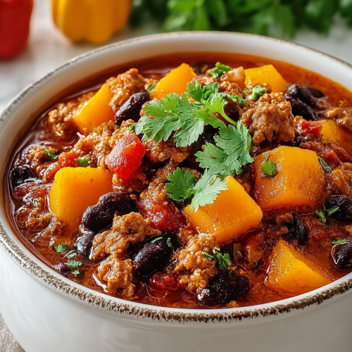 Delicious Turkey Butternut Squash Chili