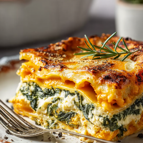 Delish Butternut Squash Spinach Lasagna