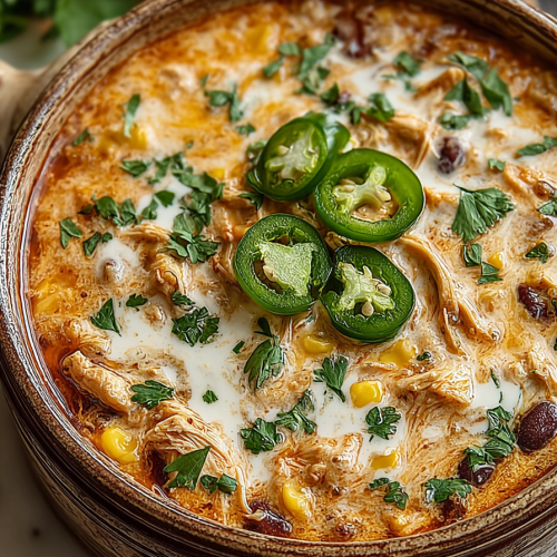 Delish Cream Cheese Chicken Chili