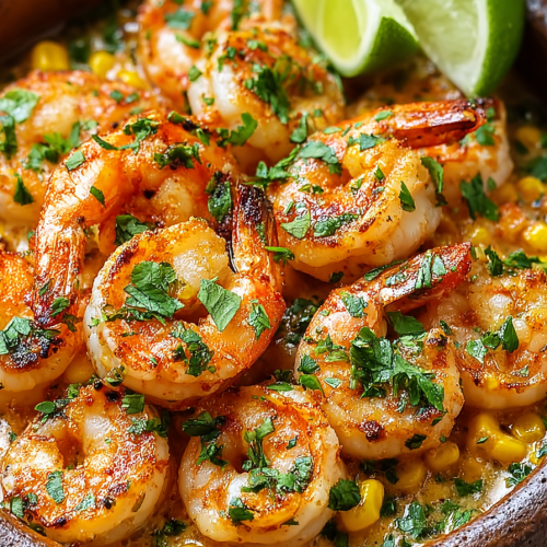 Delish Mexican Street Corn Shrimp