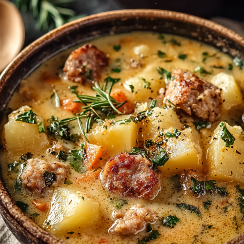 Delish Potato Sausage Chowder