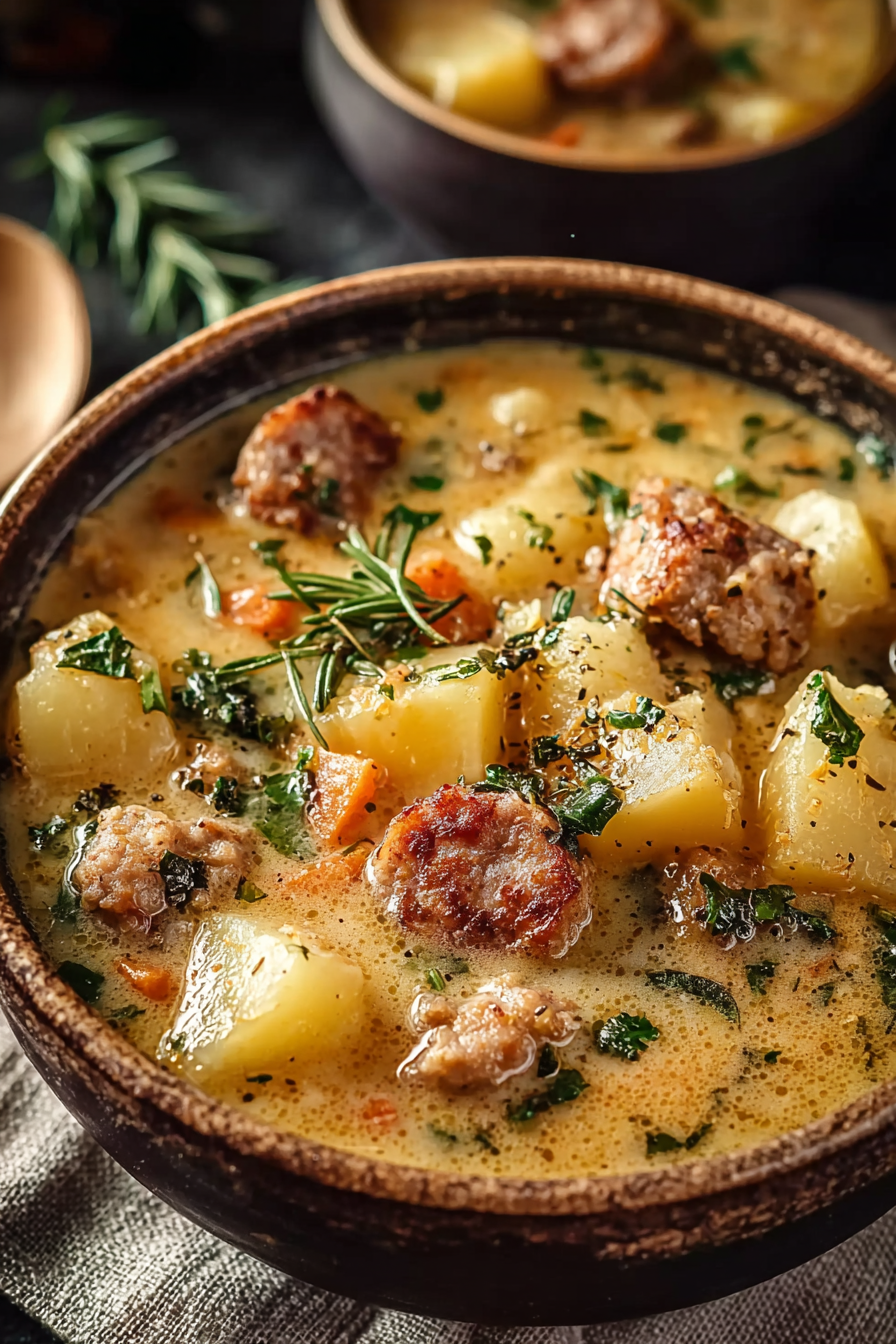 Delish Potato Sausage Chowder