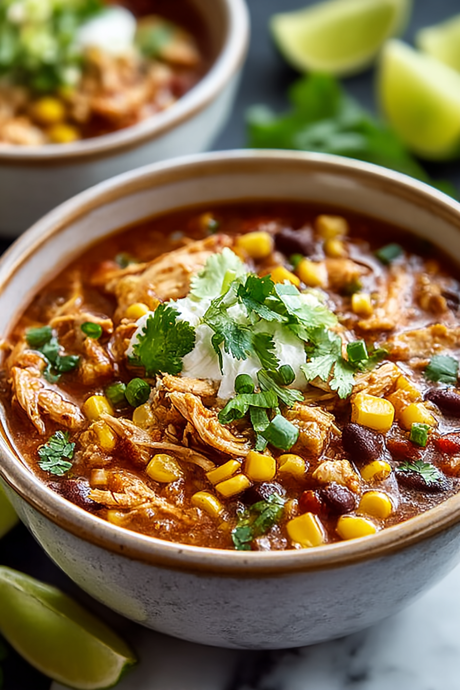 Delish Street Corn Chicken Chili