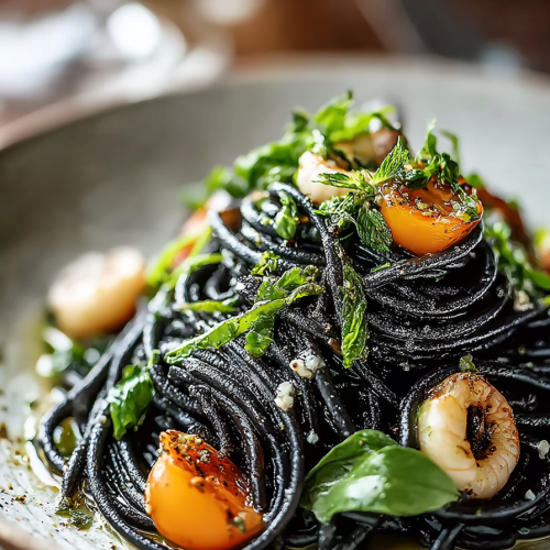 Easy Black Squid Ink Spaghetti