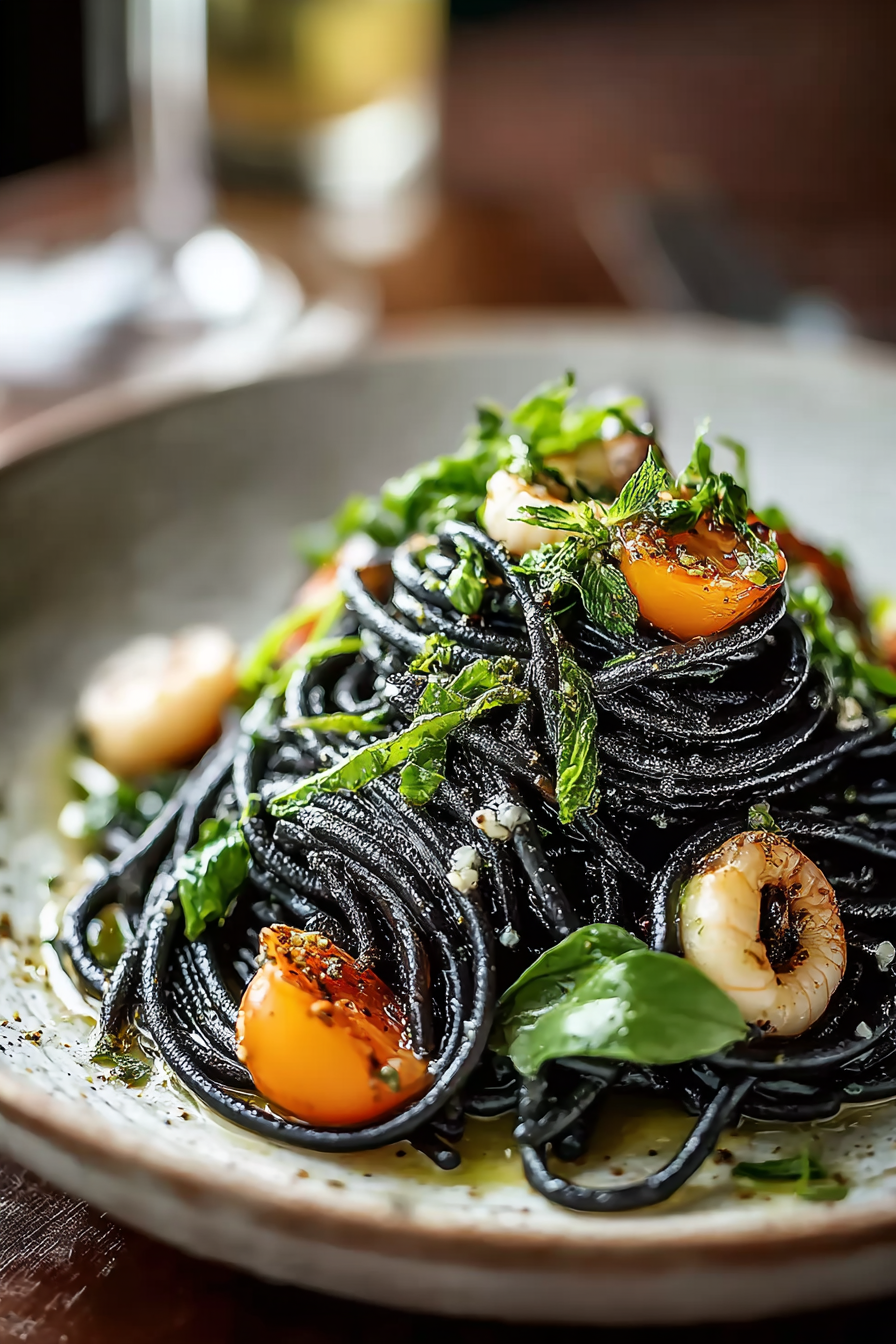 Easy Black Squid Ink Spaghetti