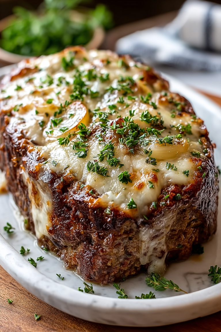 Easy Cheesy French Onion Meatloaf