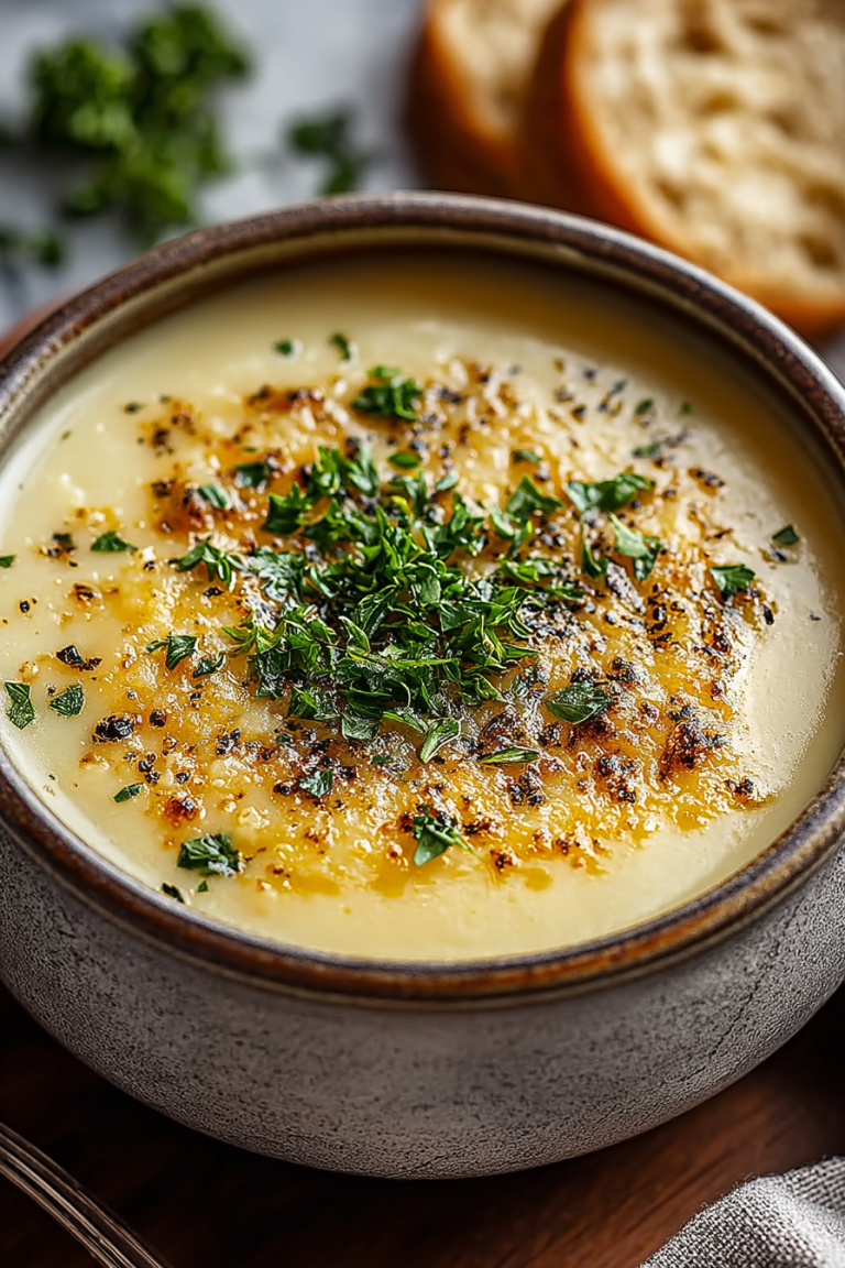 Easy Cheesy Garlic Potato Soup