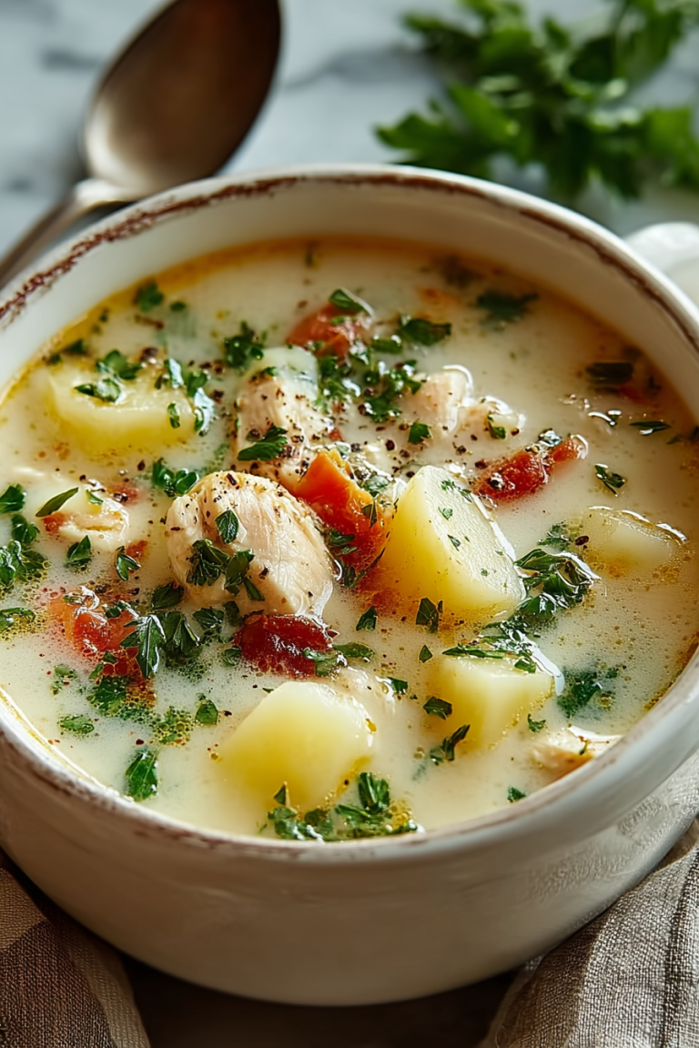 Easy Creamy Chicken Potato Soup