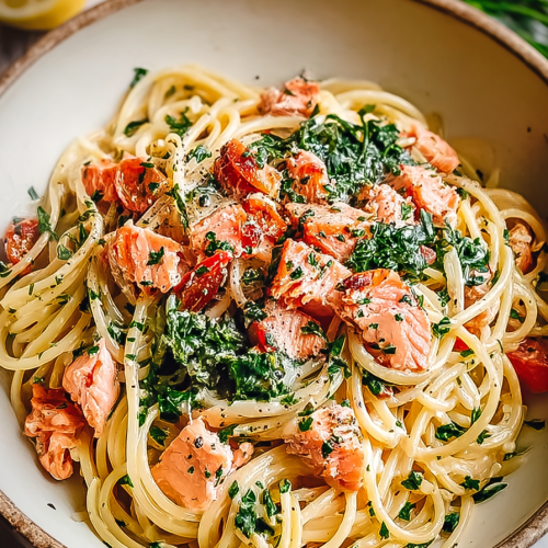 Easy Creamy Salmon Pasta
