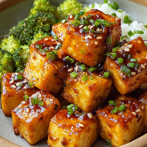 Easy Crispy Sticky Tofu