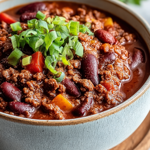 Easy Crockpot Beef Chili